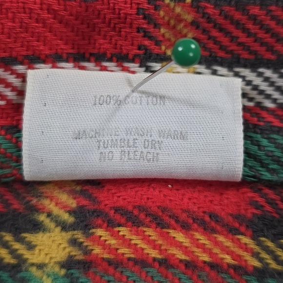 VTG ELY Flannel Shirt Mens L (16) Red Plaid Christmas Rancher Western Workwear - Picture 6 of 8